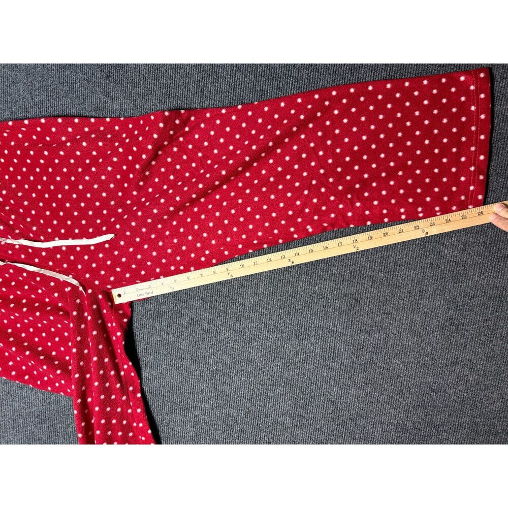Croft & Barrow XXL Red Polka Dot Faux Fur Pajama Pants Soft Cozy Lounge‎ - Picture 6 of 7